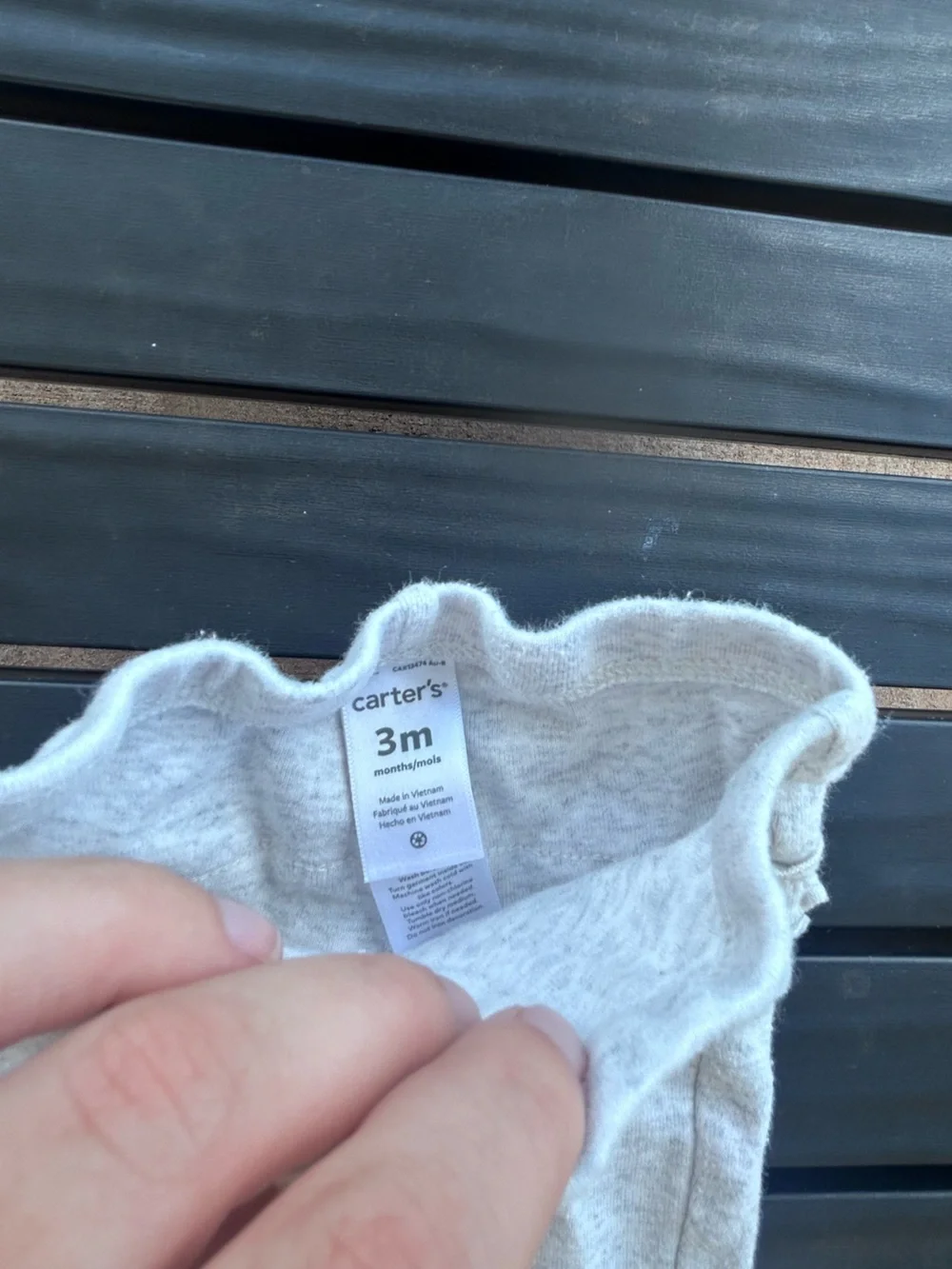 Carter's Light Gray Ruffle Butt Leggings